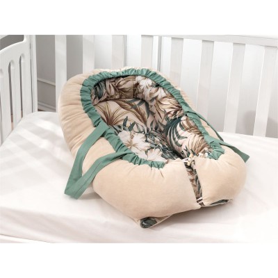 Babynest Kadife Kumaşlı Tropical/Yeşil